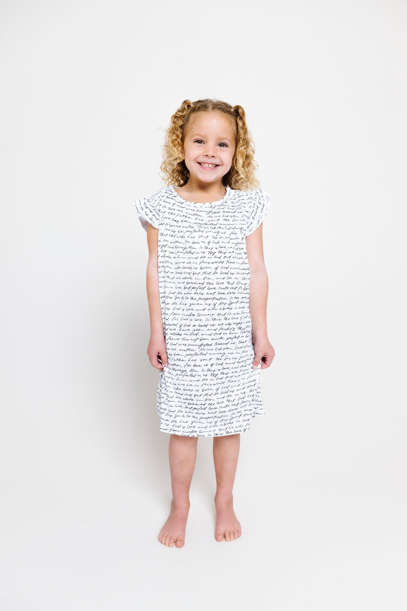 Holy Pals Nightgown Love One Another PJ Girls Nightgown Polyester