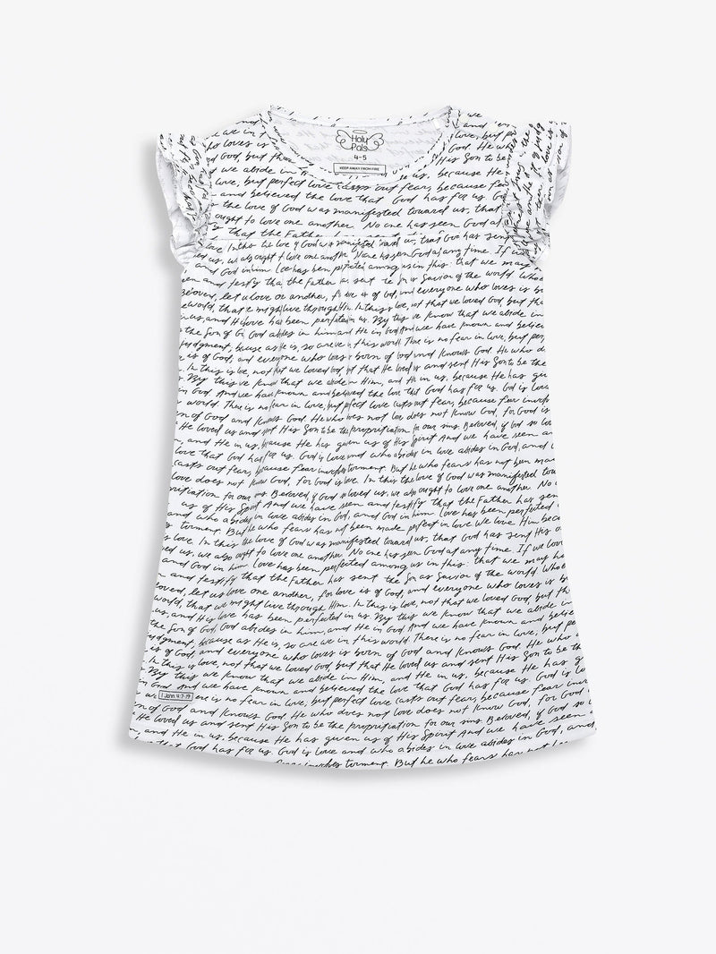 Holy Pals Nightgown Love One Another PJ Girls Nightgown Polyester