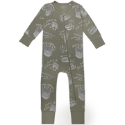 Holy Pals Onesie Armor of God Green PJ Footless Onesie Bamboo