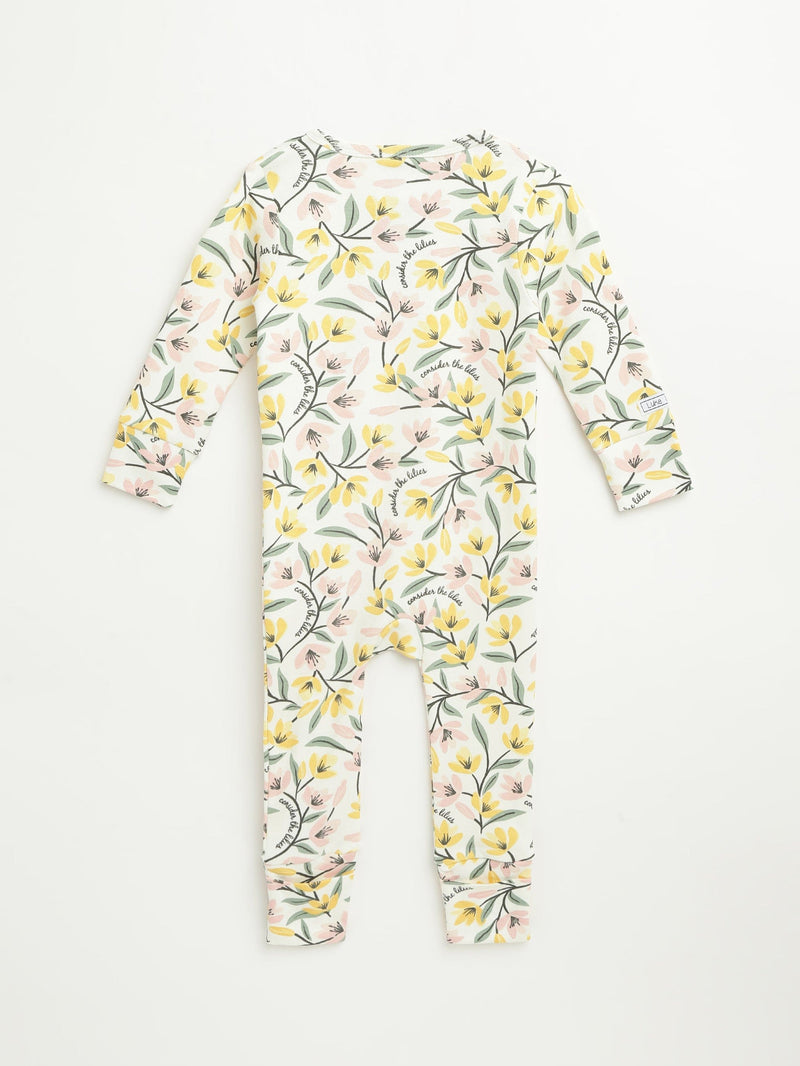 Holy Pals Onesie Consider the Lilies Footless Onesie Cotton
