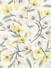 Holy Pals Onesie Consider the Lilies Footless Onesie Cotton
