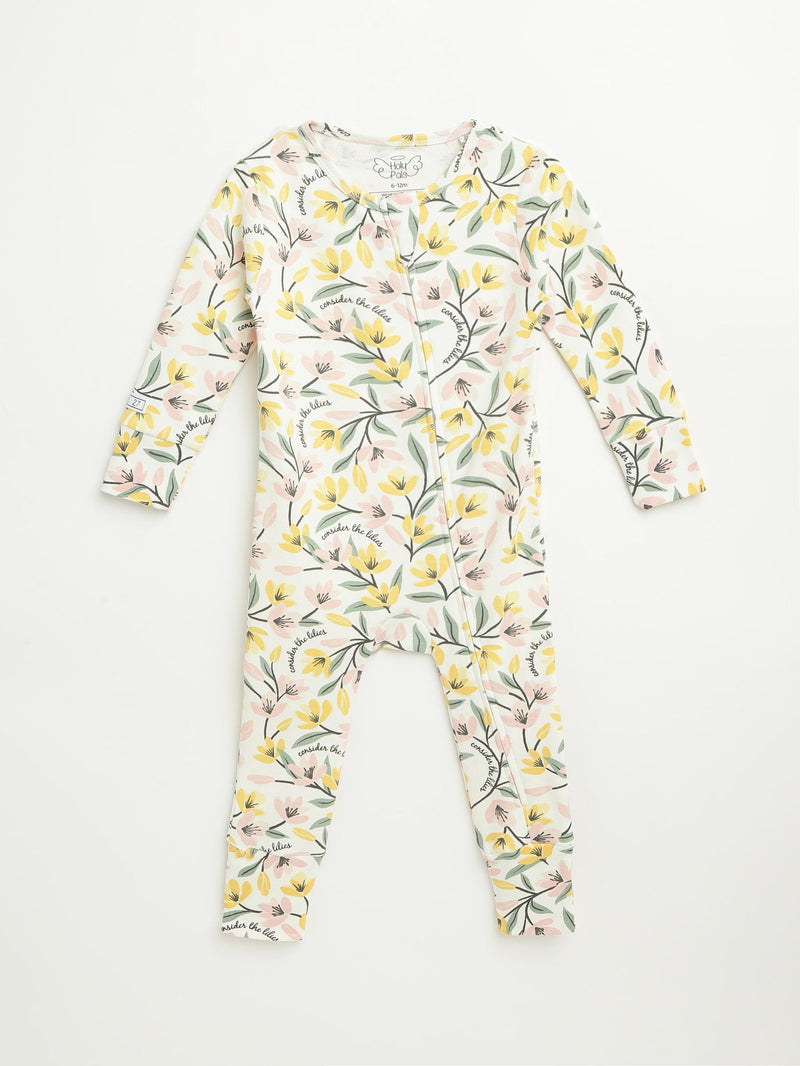 Holy Pals Onesie Consider the Lilies Footless Onesie Cotton