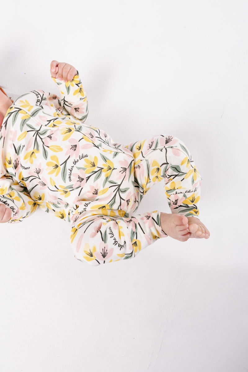 Holy Pals Onesie Consider the Lilies Footless Onesie Cotton