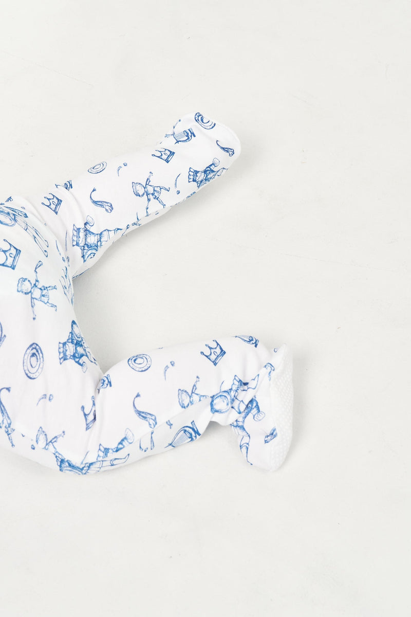 Holy Pals Onesie David & Goliath Blue PJ Footed Onesie Cotton