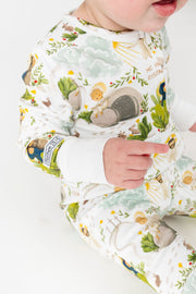 Holy Pals Onesie He Is Risen PJ Footed Onesie Cotton
