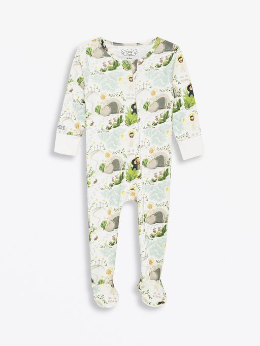 Holy Pals Onesie He Is Risen PJ Footed Onesie Cotton
