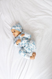 Holy Pals Onesie Jesus Is King Blue PJ Footless Onesie Bamboo