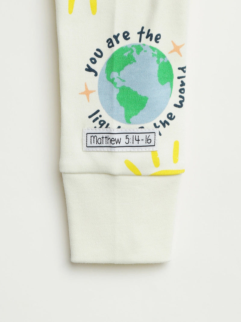 Holy Pals Onesie Light of the World Footless Onesie Cotton