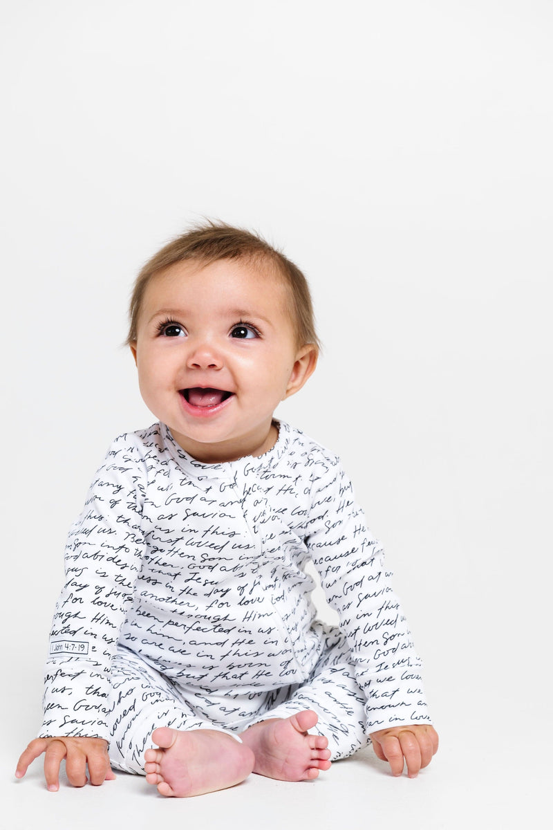 Holy Pals Onesie Love One Another Footless Onesie Cotton