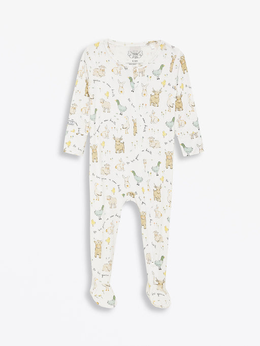 Holy Pals Onesie New Birth PJ Footed Onesie Bamboo