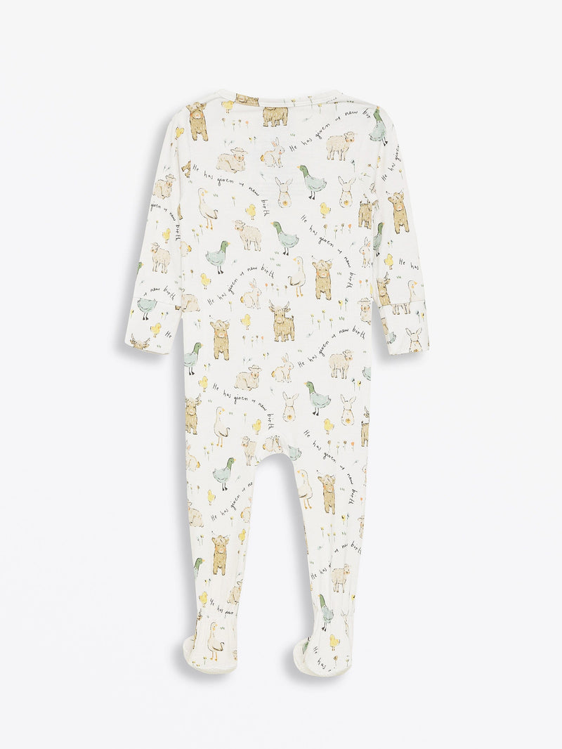 Holy Pals Onesie New Birth PJ Footed Onesie Bamboo