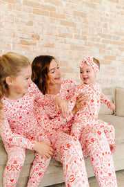 Holy Pals Onesie No Greater Love Pink Footless Onesie Bamboo