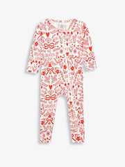 Holy Pals Onesie No Greater Love Pink Footless Onesie Bamboo