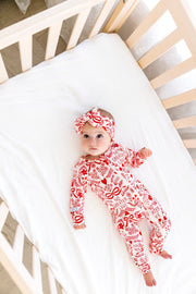 Holy Pals Onesie No Greater Love Pink Footless Onesie Bamboo