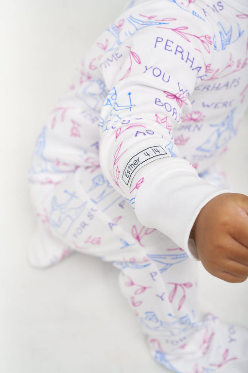 Holy Pals Onesie Queen Esther PJ Footed Onesie Cotton