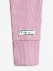 Holy Pals Onesie Solid Mauve PJ Footless Onesie Ribbed Cotton-Bamboo Blend