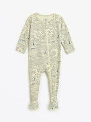 Holy Pals Onesie Walking on Water PJ Footed Onesie Ribbed Cotton-Bamboo Blend