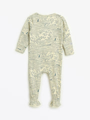 Holy Pals Onesie Walking on Water PJ Footed Onesie Ribbed Cotton-Bamboo Blend