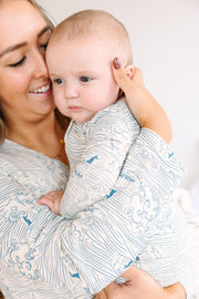 Holy Pals Onesie Walking on Water PJ Footless Onesie Ribbed Cotton-Bamboo Blend