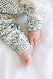 Holy Pals Onesie Walking on Water PJ Footless Onesie Ribbed Cotton-Bamboo Blend
