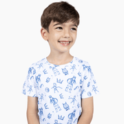 Holy Pals Shorts David & Goliath Blue PJ Shorts Set Cotton