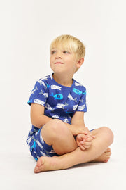 Holy Pals Shorts Jonah Blue PJ Shorts Set Cotton