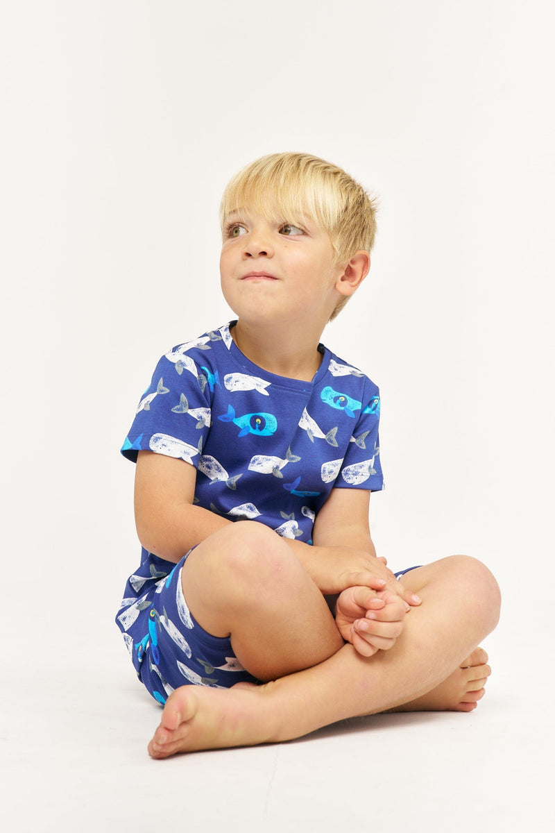 Holy Pals Shorts Jonah Blue PJ Shorts Set Cotton