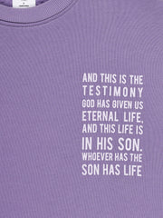 Holy Pals Sweater Eternal Life Purple Fleece Crewneck