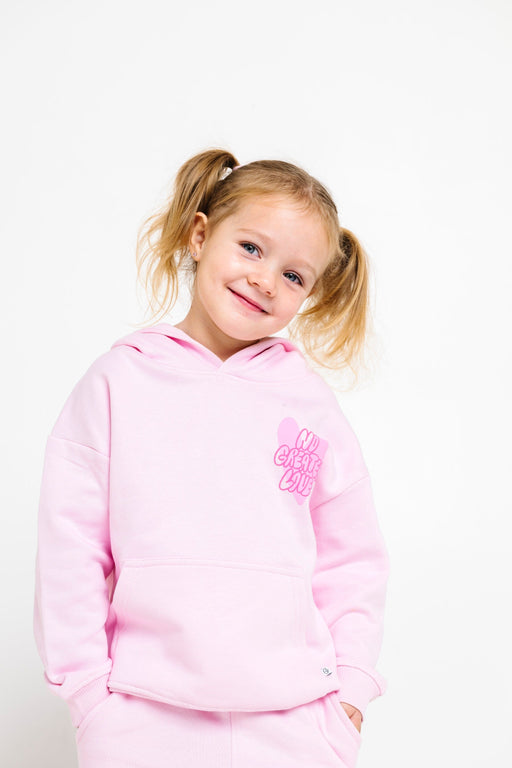 Holy Pals Sweater No Greater Love Pink Cotton Fleece Hoodie
