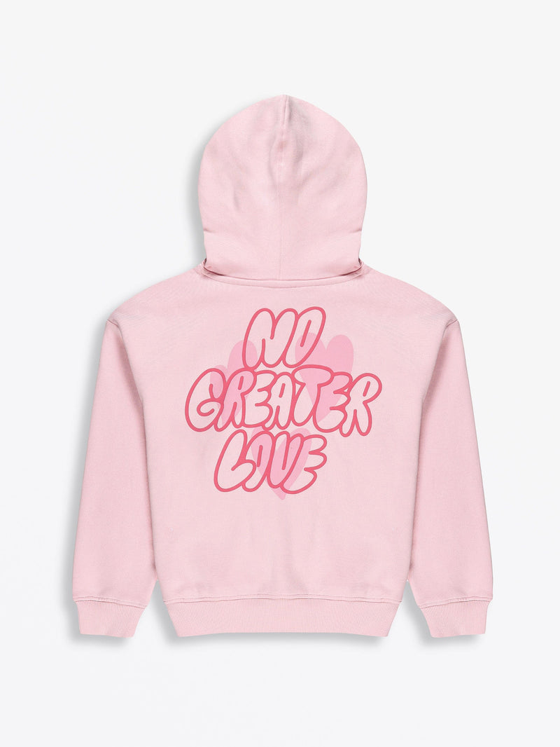 Holy Pals Sweater No Greater Love Pink Cotton Fleece Hoodie