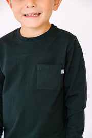 Holy Pals T-Shirt Black Prayer Pocket Long Sleeve Shirt Cotton