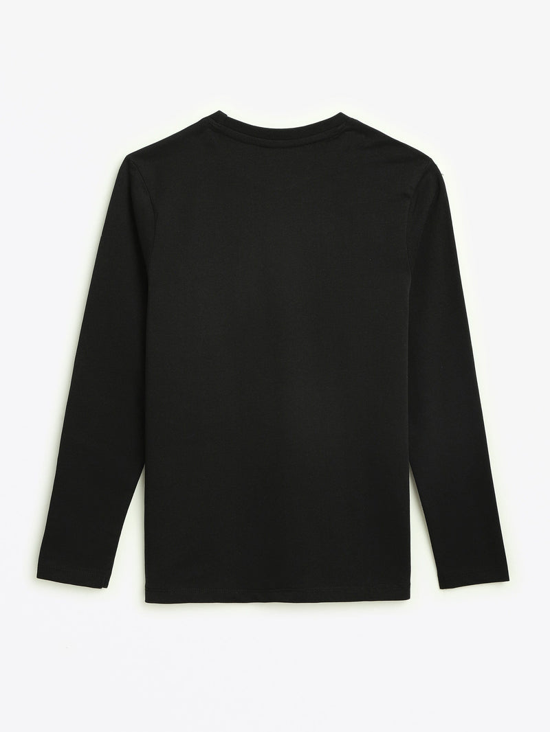 Holy Pals T-Shirt Black Prayer Pocket Long Sleeve Shirt Cotton