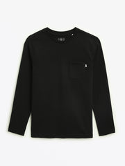 Holy Pals T-Shirt Black Prayer Pocket Long Sleeve Shirt Cotton