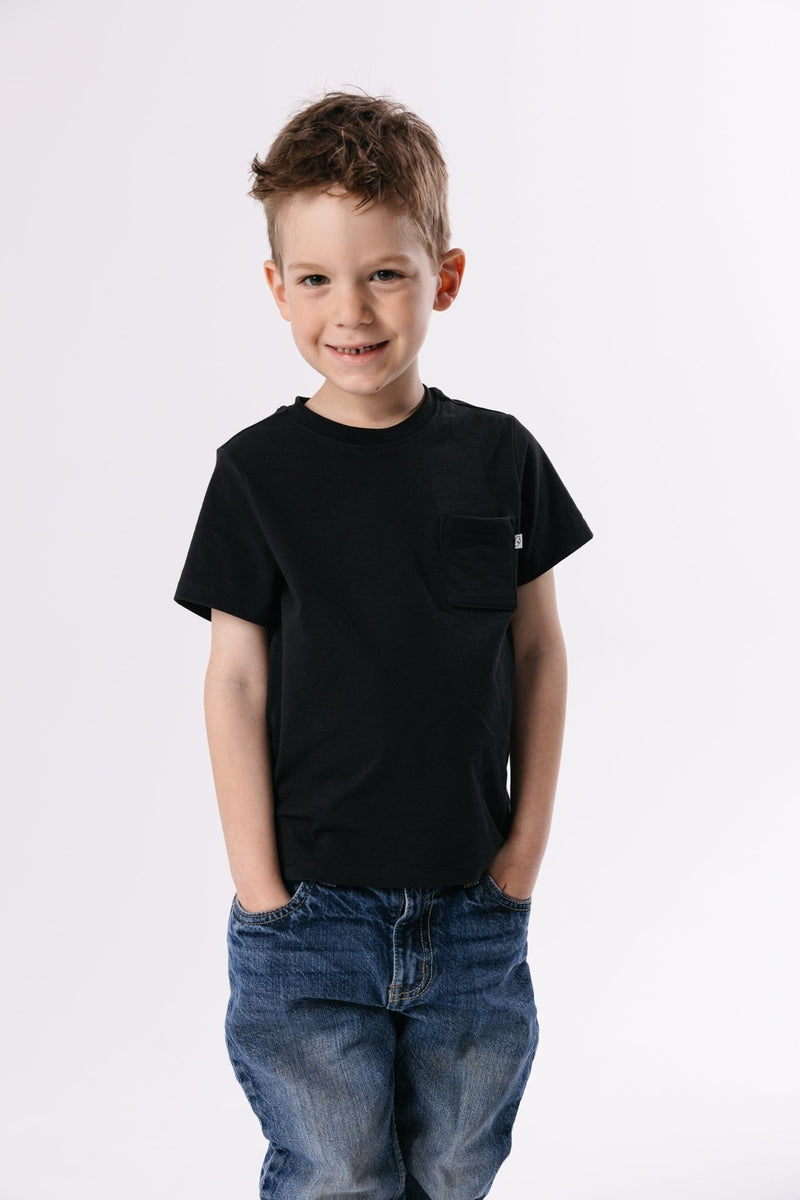 Holy Pals T-Shirt Black Prayer Pocket Short Sleeve T-Shirt Cotton