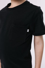 Holy Pals T-Shirt Black Prayer Pocket Short Sleeve T-Shirt Cotton