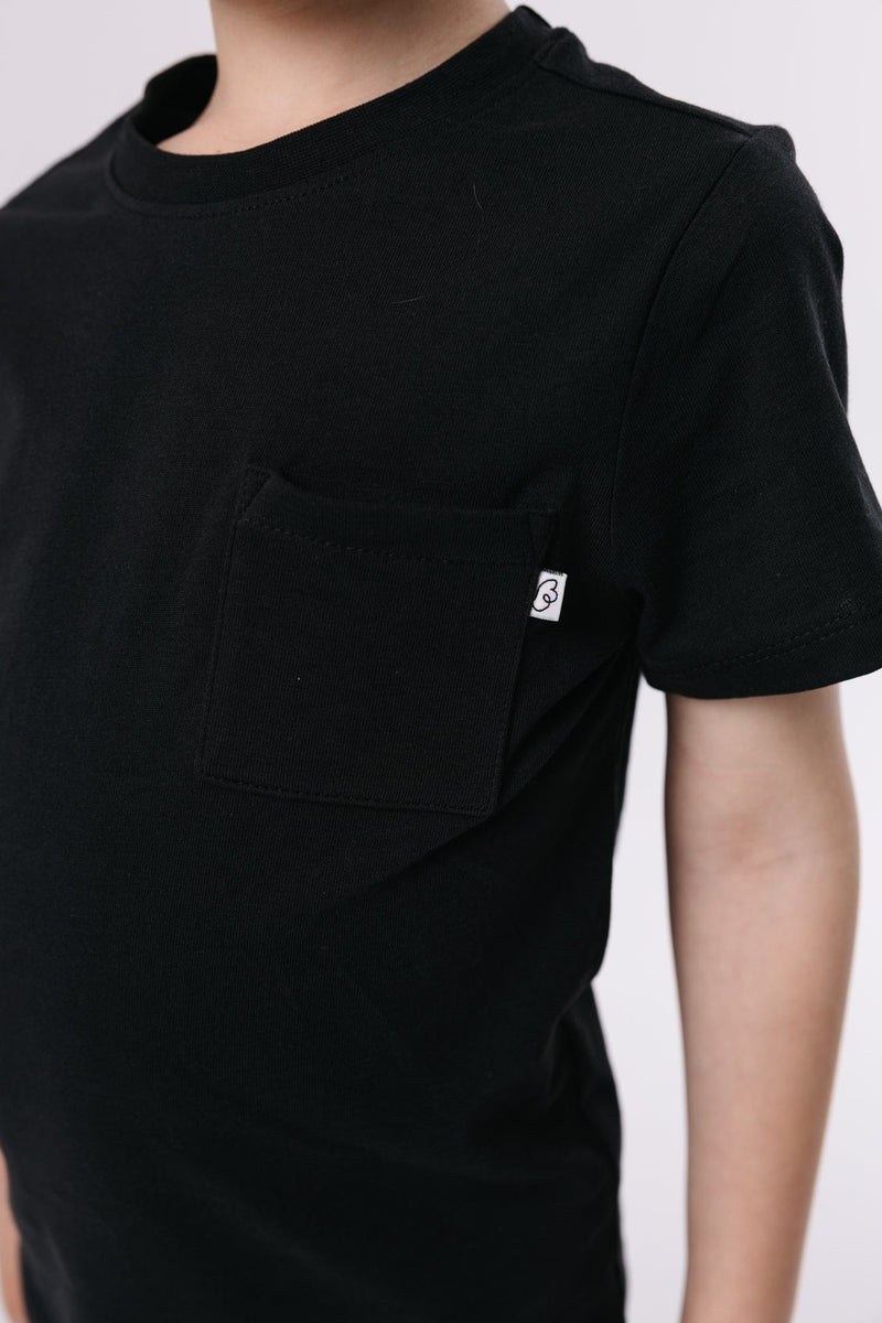 Holy Pals T-Shirt Black Prayer Pocket Short Sleeve T-Shirt Cotton
