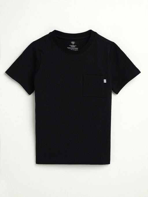 Holy Pals T-Shirt Black Prayer Pocket Short Sleeve T-Shirt Cotton