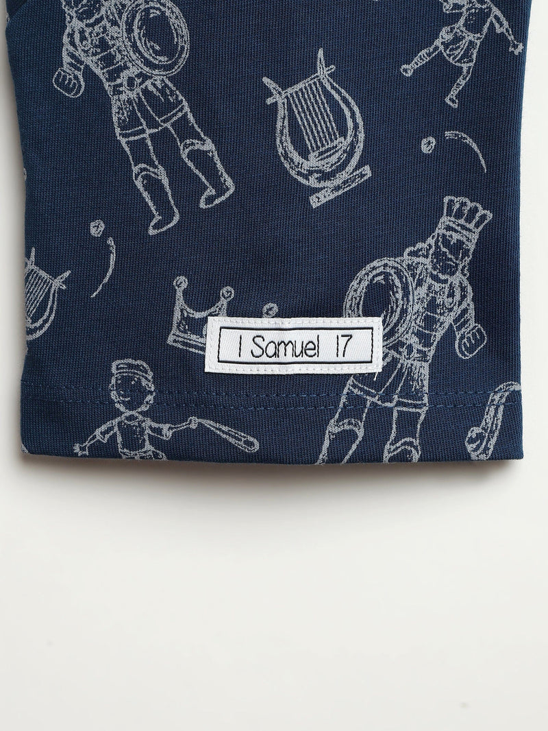 Holy Pals T-Shirt David & Goliath Sailor Blue T-Shirt Cotton