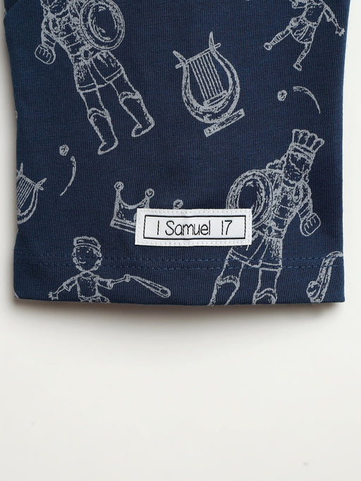 Holy Pals T-Shirt David & Goliath Sailor Blue T-Shirt Cotton