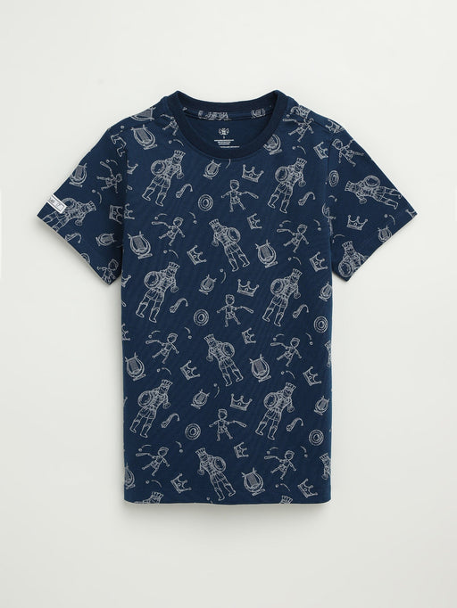 Holy Pals T-Shirt David & Goliath Sailor Blue T-Shirt Cotton