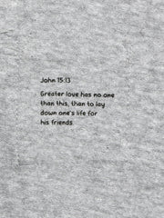 Holy Pals T-Shirt Heather Gray Prayer Pocket Long Sleeve T-Shirt Cotton