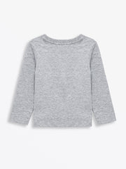 Holy Pals T-Shirt Heather Gray Prayer Pocket Long Sleeve T-Shirt Cotton