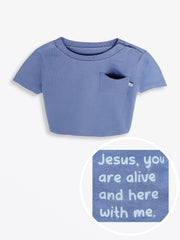 Holy Pals T-Shirt Infinity Prayer Pocket Short Sleeve T-Shirt Cotton