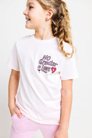 Holy Pals T-Shirt No Greater Love Pink Short Sleeve T-Shirt Cotton