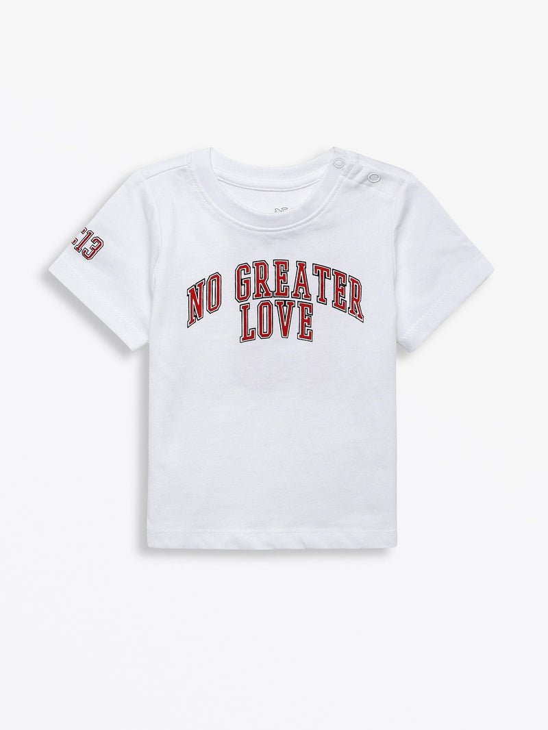 Holy Pals T-Shirt No Greater Love White Short Sleeve T-Shirt Cotton