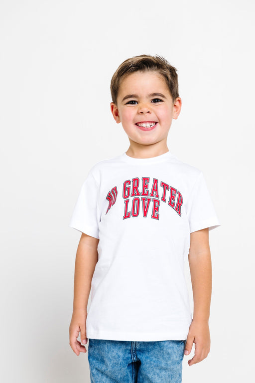 Holy Pals T-Shirt No Greater Love White Short Sleeve T-Shirt Cotton