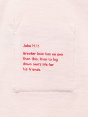 Holy Pals T-Shirt Pink Prayer Pocket Long Sleeve T-Shirt Cotton