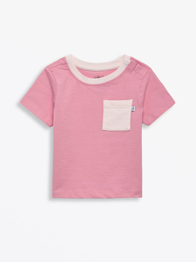 Holy Pals T-Shirt Pink Prayer Pocket Short Sleeve T-Shirt Cotton
