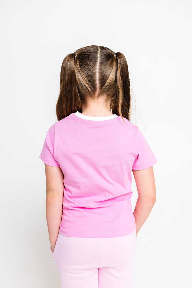 Holy Pals T-Shirt Pink Prayer Pocket Short Sleeve T-Shirt Cotton