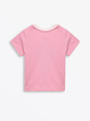 Holy Pals T-Shirt Pink Prayer Pocket Short Sleeve T-Shirt Cotton